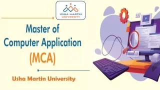 MCA Course Admission Open 2022 at UMU; Top University in Ranchi