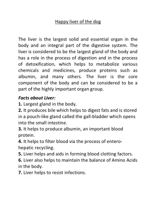 happy liver of the dog