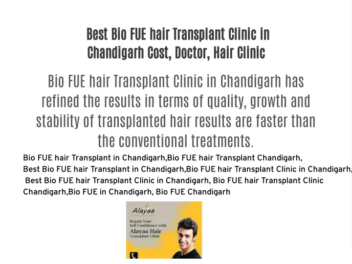 best bio fue hair transplant clinic in chandigarh