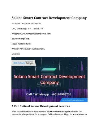solana smart contract development company