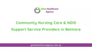 Community Nursing Care & NDIS Support Service Providers in Belmore