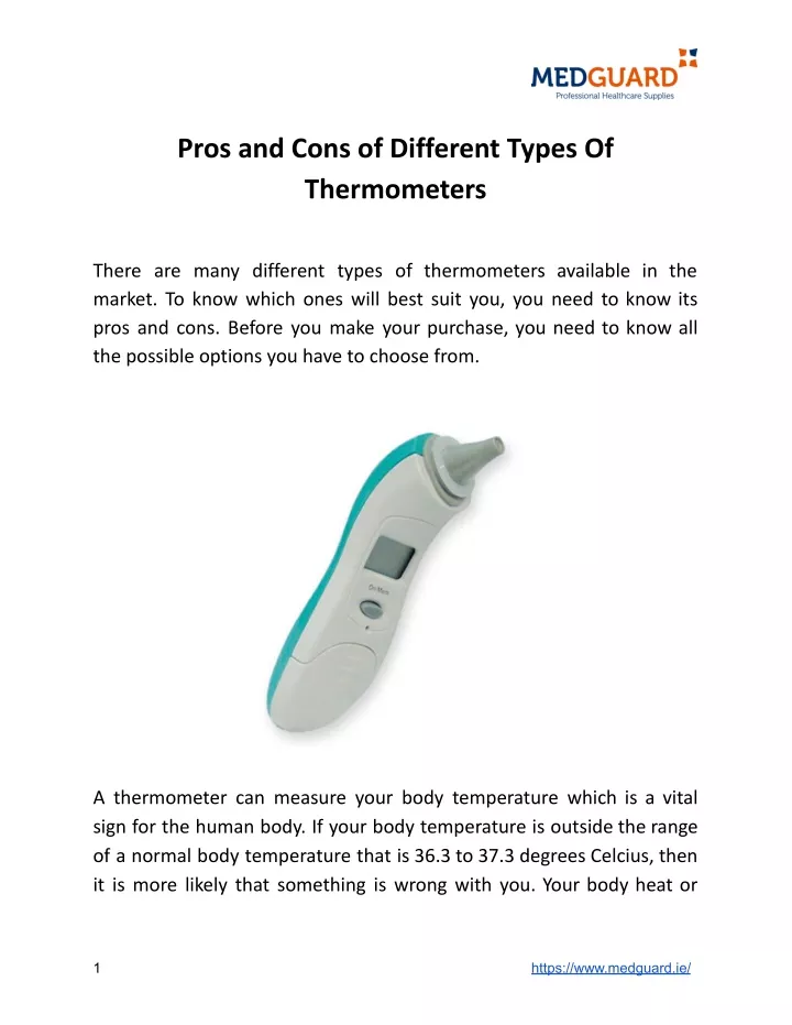 pros and cons of different types of thermometers