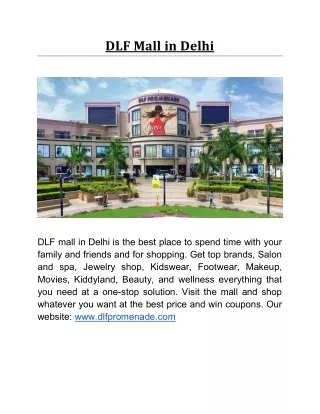 dlf mall in delhi