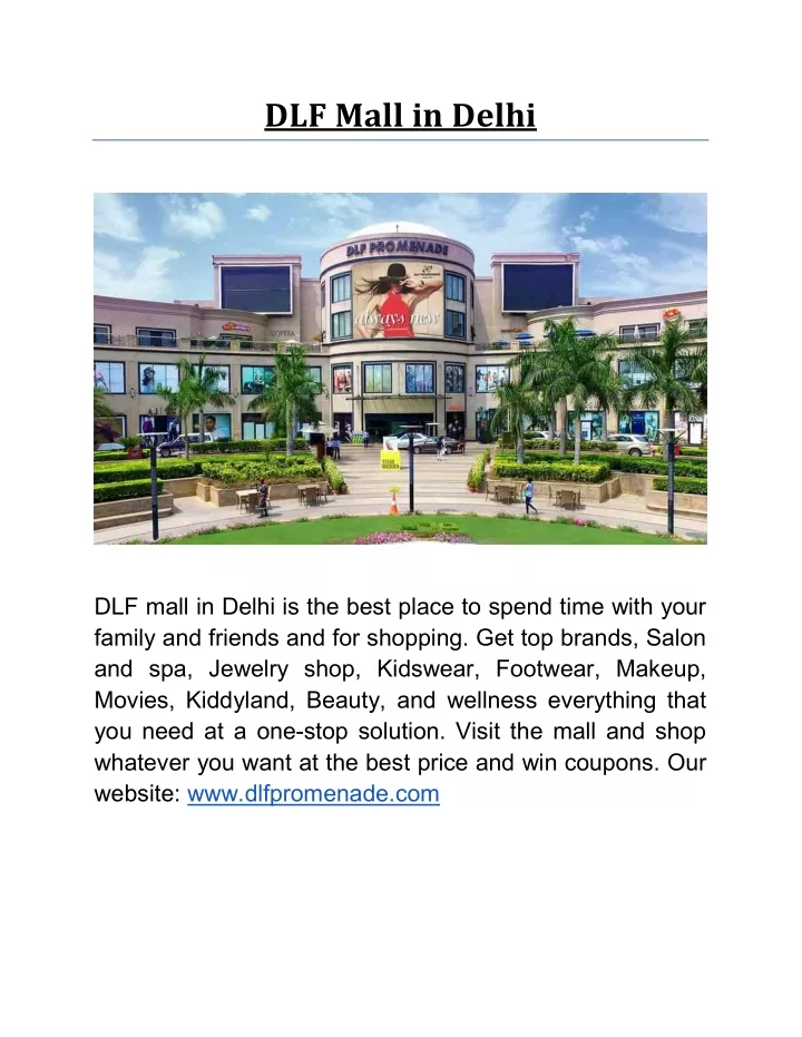 dlf mall in delhi