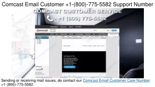 Comcast Email Customer  1-(800)-775-5582 Support Number