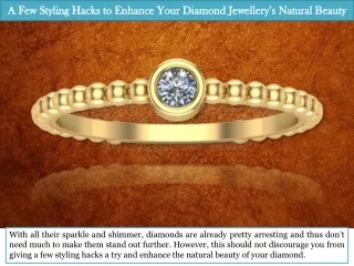 A Few Styling Hacks to Enhance Your Diamond Jewellery’s Natural Beauty