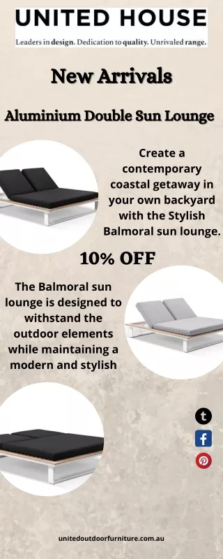 Get Aluminium Double Sun Lounge At Best Prices in Australia
