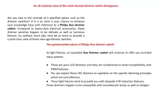 an all inclusive view of the multi faceted dimmer