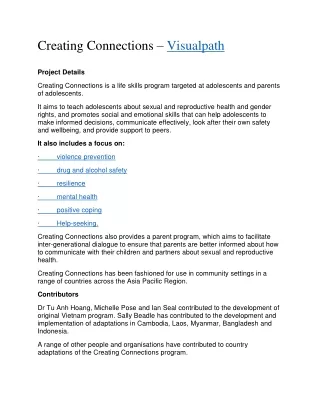creating connections visualpath project details
