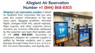 Allegiant Air Reservation Number