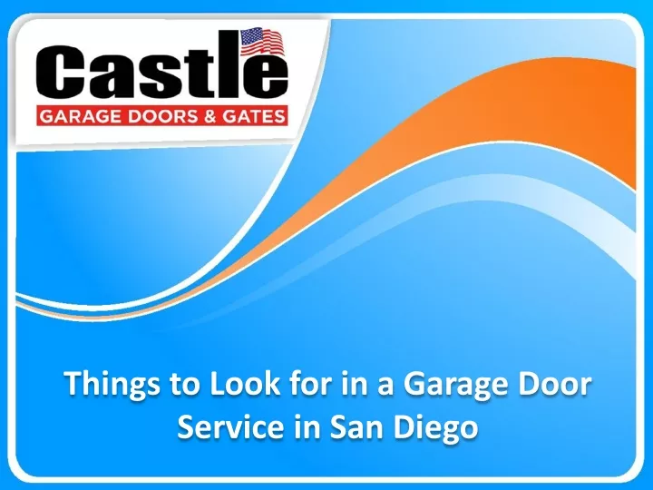 things to look for in a garage door service