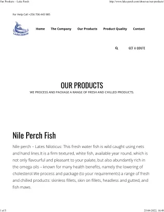 our products lake perch