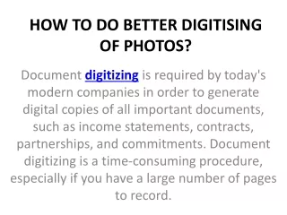 how to do better digitising of photos