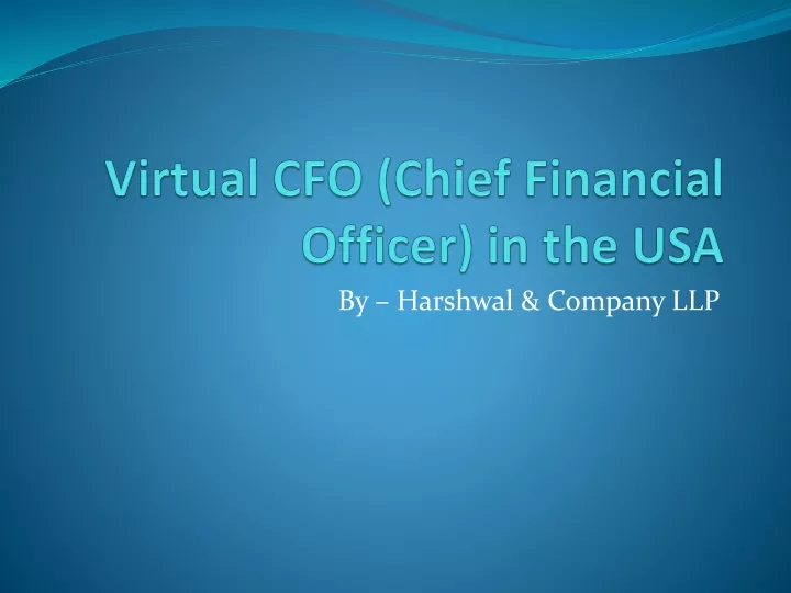 virtual cfo chief financial officer in the usa