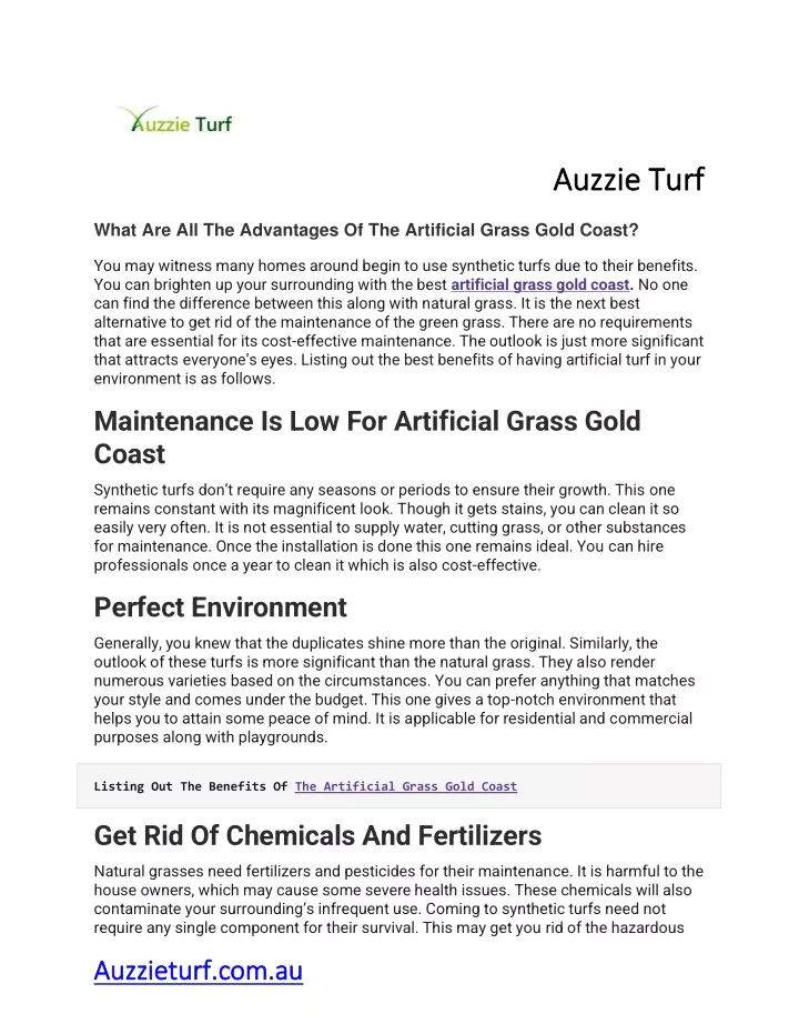 auzzie turf