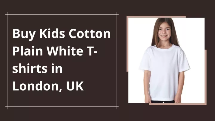 buy kids cotton plain white t shirts in london uk