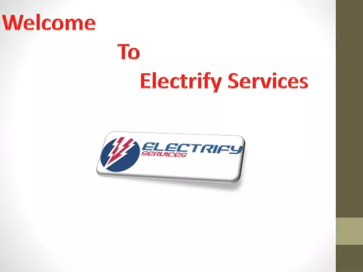 welcome to electrify services