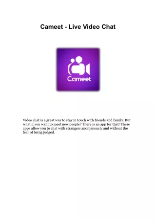 live chat video call app download