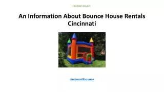 An Information About Bounce House Rentals Cincinnati