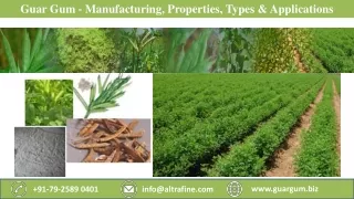 guar gum manufacturing properties types
