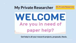 My Private Researcher | Order essay paper