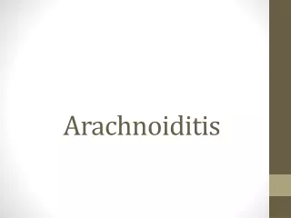 Arachnoiditis