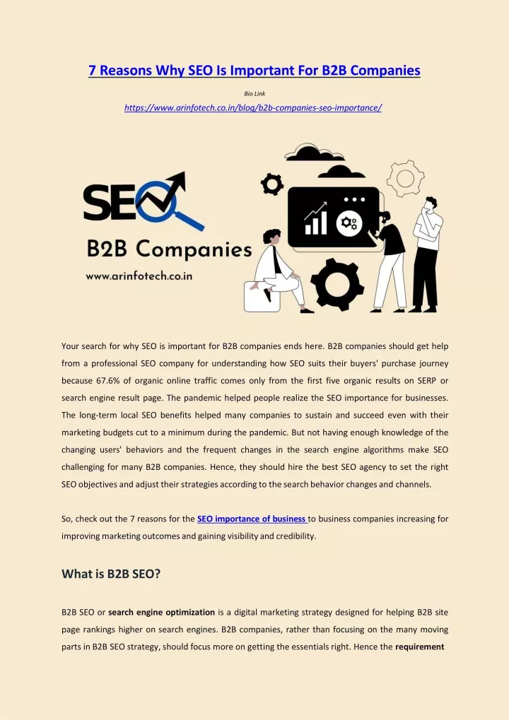 7 reasons why seo is important for b2b companies