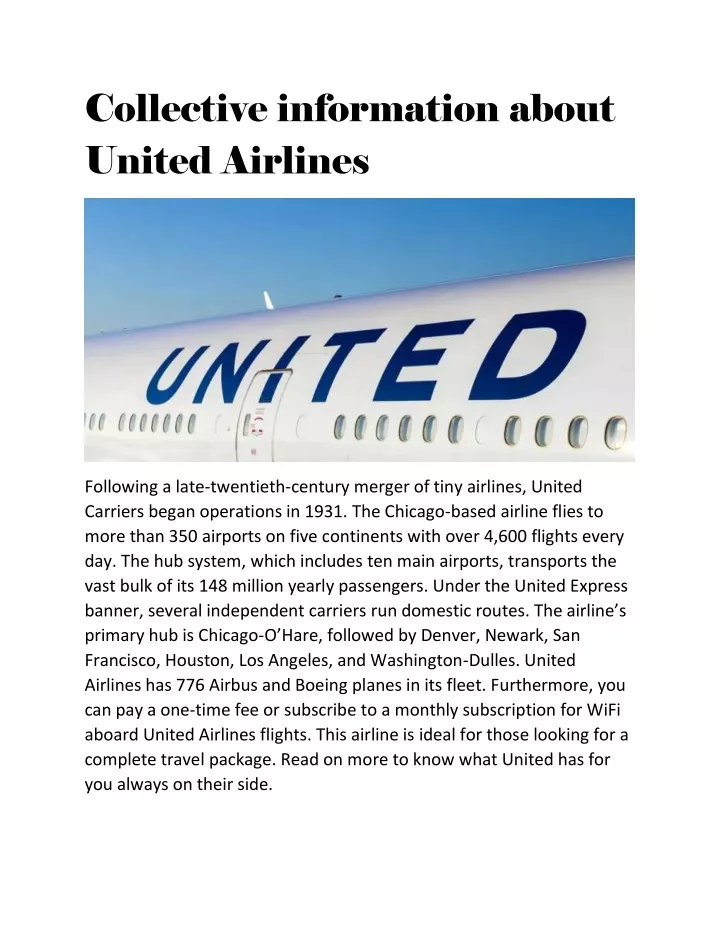 collective information about united airlines