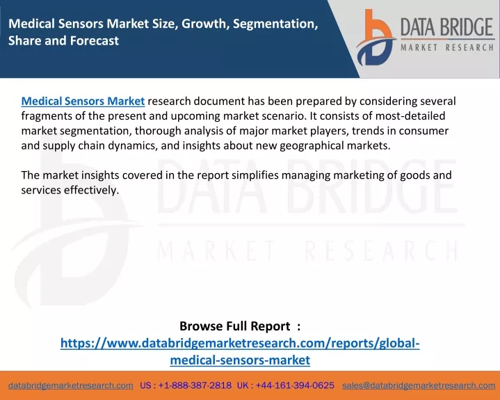 medical sensors market size growth segmentation