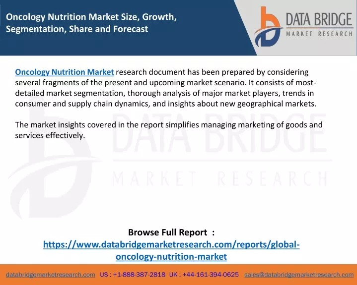 oncology nutrition market size growth