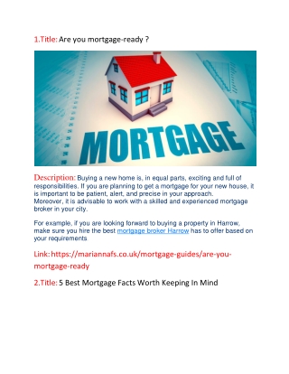Mortgage Broker Ealing