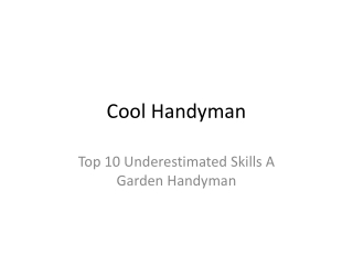 Top 10 Underestimated Skills A Garden Handyman