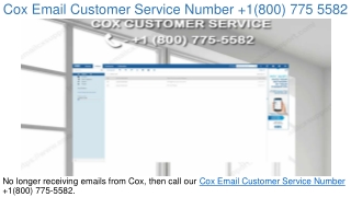 Cox Email Customer Service Number  1(800) 775 5582