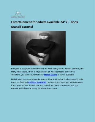Entertainment for adults available 24