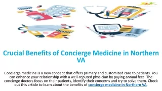 Crucial Benefits of Concierge Medicine in Northern VA