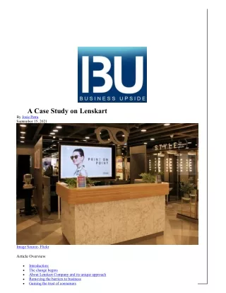 a case study on lenskart by josie patra september