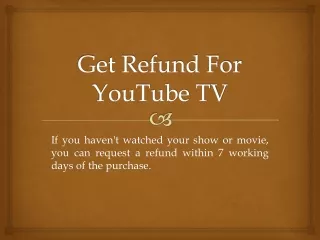 get refund for youtube tv
