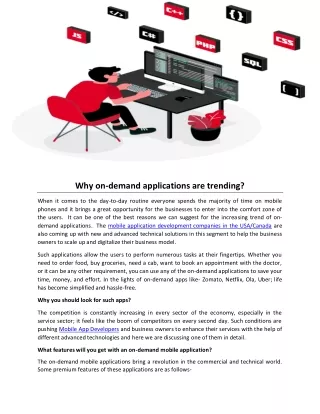 Why on-demand applications are trending