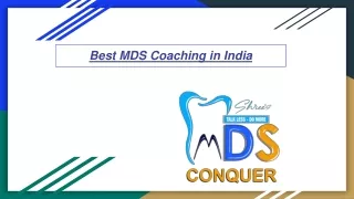 Best MDS Coaching in India
