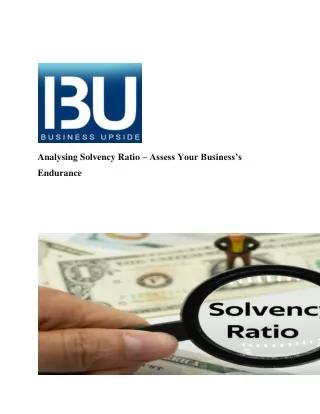 Analysing Solvency Ratio – Assess Your Business’s Endurance