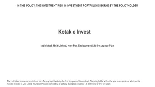 in this policy the investment risk in investment