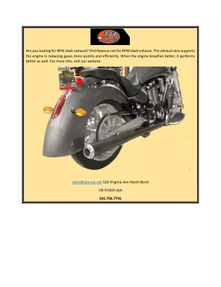 Rpw Slash Exhaust | Rpwusa.net