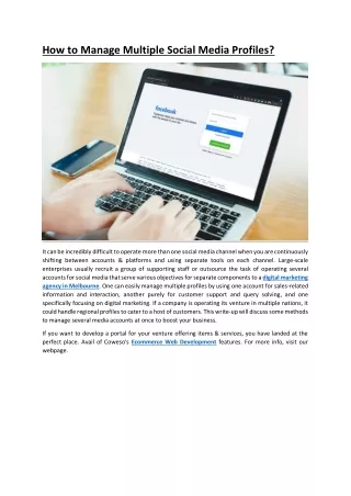 how to manage multiple social media profiles