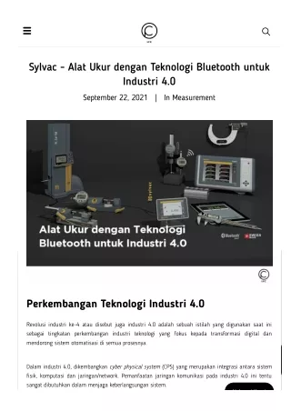 Sylvac - Alat Ukur dengan Teknologi Bluetooth untuk Industri 4.0