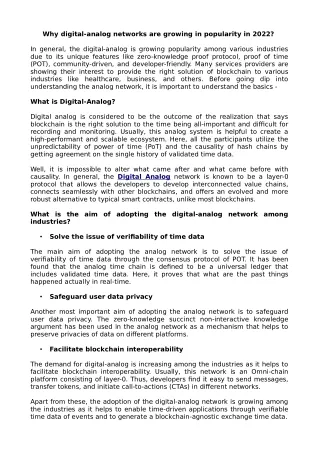 Why digital-analog networks are growing in popularity in 2022?