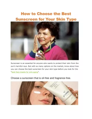 best skin care sunscreen