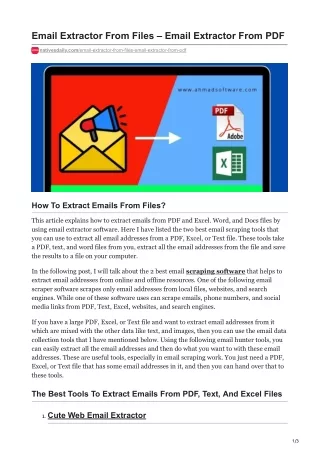 email extractor from files email extractor from