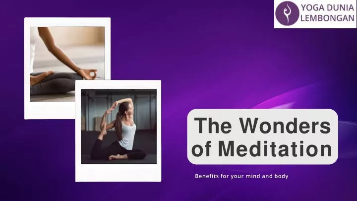 the wonders of meditation