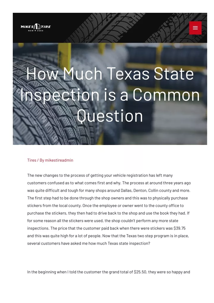 PPT Texas State Vehicle inspection PowerPoint Presentation, free