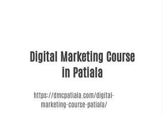 Digital Marketing Course in Patiala